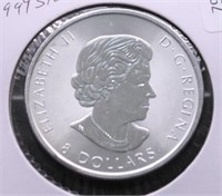 1.5 OZ .9999 SILVER CANADA 8 DOLLARS