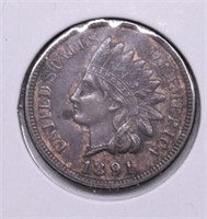 1891 INDIAN HEAD CENT AU