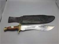 Stainless steel Falchion style knife with sheath!