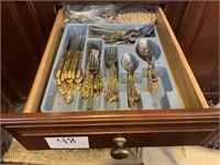 Gold Plated Silverware Set & Misc.