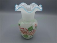 Handcrafted and painted glass vase!