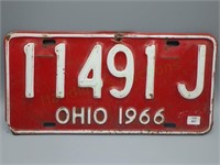 Original metal 1966 Ohio License plate!
