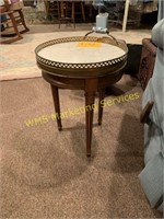 Small Wooden Marble Top Stand