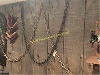 2 Hand Carved Wooden Chains