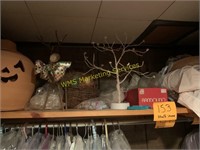 Closet Shelf Contents - Holiday Decor, Hat,