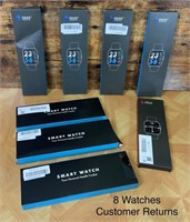 Lot of 8 Smart Watches