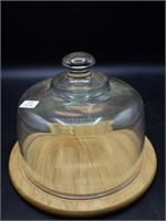 Vintage glass cloche cheese dome!
