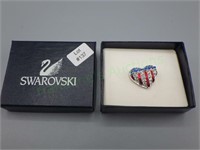 Swarovski Crystal America pin in original box!