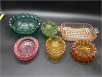 Vintage Glass ashtray and dish lot for repurposing