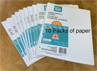 10 Packs of Lined Refill Paper