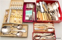 Antique Collection of Boxed and Unboxed Flatware