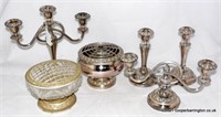 Vintage Silver Plated Candlesticks