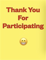 Thank you for participating