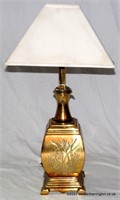 Vintage Heavy Brass Table Lamp