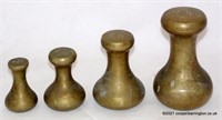 4 Original Vintage Imperial Brass Capstan Weights
