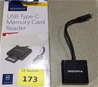 USB-C memory card reader, not tested