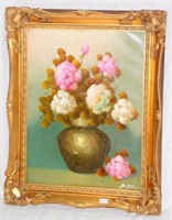 Signed Vintage Still Life 'Flowers' Oil Painting