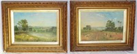 Pair of Victorian P.King Oil Paintings on Canvass