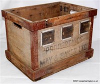 Advertisement Ware May & Baker Ltd Wooded Crate