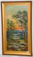 Alfred Worthington Oil on Canvass Landscape