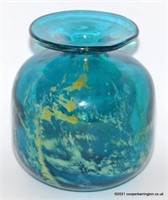 MedinaTranslucent Blue & Yellow Art Glass Vase