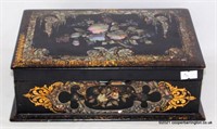 Victorian Ebonised Mother of Pearl Jewellery Box