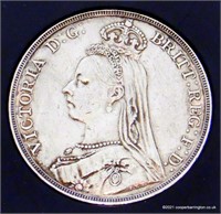 1890 Queen Victoria Jubilee Head Silver Crown