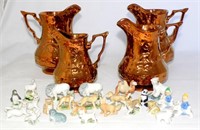 Wade Collection of 23 Whimsies and 4 Lustre Jugs