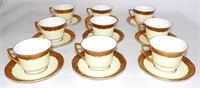 Royal Worcester Gold Embossed  Tea Duos