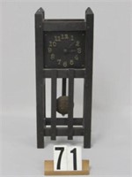 SALESMAN'S SAMPLE MISSION OAK TALL CASE CLOCK: