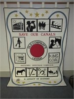 HANDSEWN QUILT "SAVE OUR CANALS":