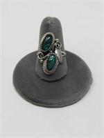 .925 SILVER NATIVE AMERICAN RING: