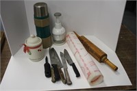 Thermos, Rolling Pin, Pampered Chef Chopper