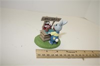 Hallmark Figurine Rabbits at Juice Stand