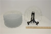 15 Clear Glass Plates & Misc. Jars