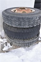 3- 10.00-22 Truck Tires & Rims