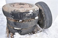 4- 10.00-22 Truck Tires & Rims