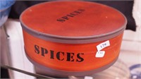 Contemporary wooden spice box with 8 individual