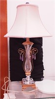 Schonbek crystal lamp with amethyst prisms