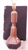 Arts and Crafts hammered paneled copper lamp,