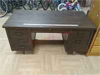 Wood desk, one leg broken, 60 l x 30 w x 30 t