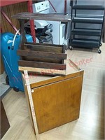 Wood cabinet & magazine rack