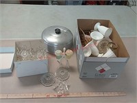 Glass candle holders & etc