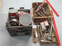 Coffee cans, tools, & etc