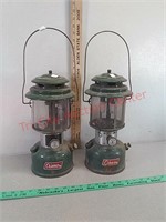 2 Coleman lanterns, one dated 4-76, other no date