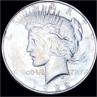1922-S Silver Peace Dollar LIGHTLY CIRCULATED