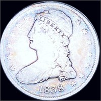 1838 Capped Bust Half Dollar NICELY CIRCULATED