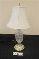 Clear Ornate Glass Table Lamp