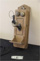 Antique Western Electric Oak Wall Mount Telephone