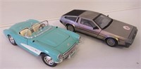 (2) Die cast metal 1957 Chevy Corvette made by